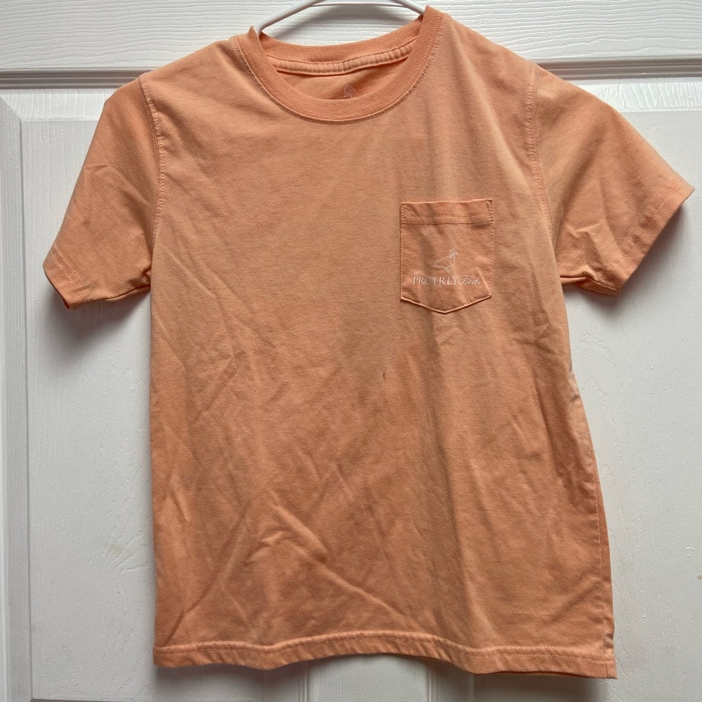 EUC Boys Properly Tied Tshirt!  Sz YS (8) Apricot Color Shirt Sleeve Beachwear
